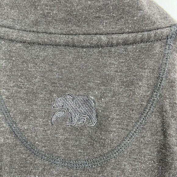 The Normal Brand Sweater Size Large Mens Gray 1/4 Zip Pullover Mock Neck Stretch - Picture 7 of 8